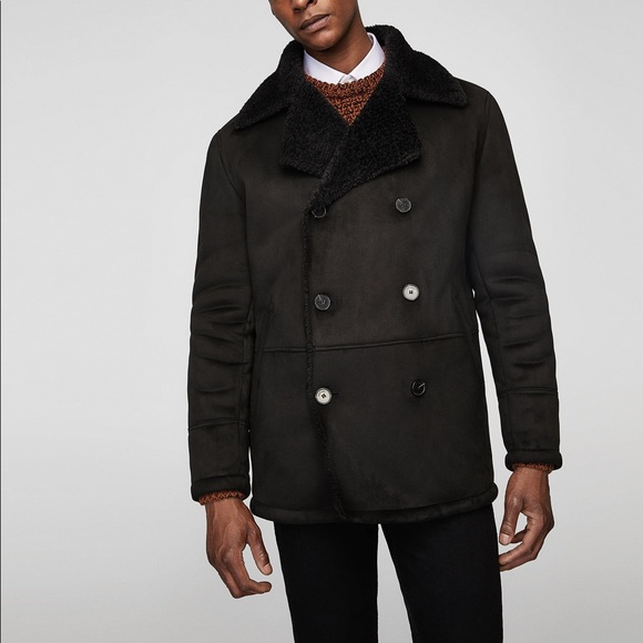 zara mens sherpa jacket